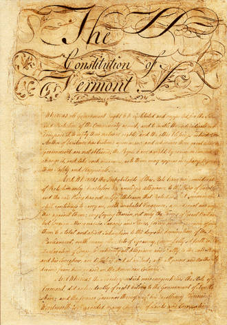 Vermont Constitution Bans Adult Slavery